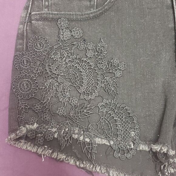 𝅺american Eagle High Rise Shorty Black Jean Short Size 0 New Perfect for Summer! - Picture 3 of 8